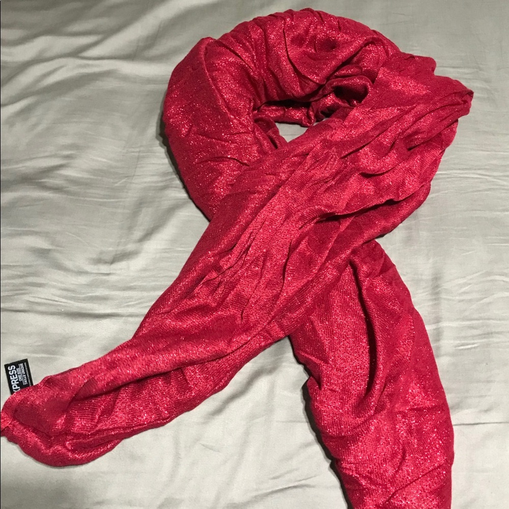 Shimmery red Express scarf